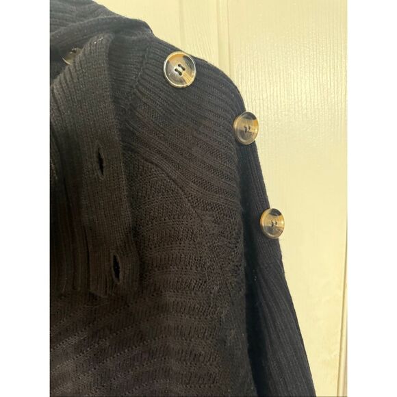 Dress Barn Black Button Mock Neck Sweater sz 3X - Picture 3 of 7